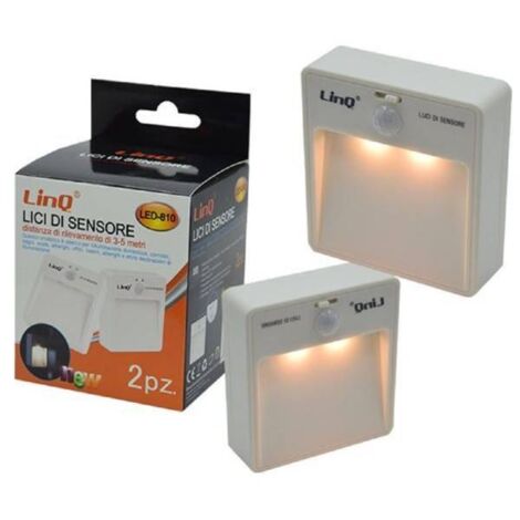 Luz LED a pilas Phoenix con sensor de movimiento y luz fría, 0,6 W, Pintado  aluminio, Plástico