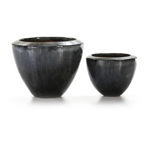 Set/2 Maceteros 54X54X43/36X36X28 Gres Gris Envejecido