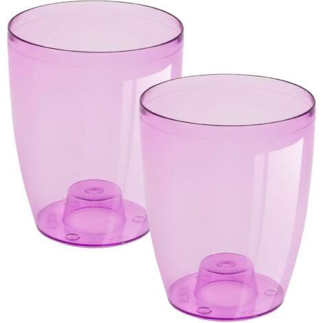 Set 2 Maceteros orquídea de plastico - Violeta
