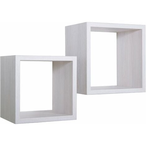 Maison Exclusive - Mensole Parete a Cubo 2 pz Bianco 100x15x30 cm