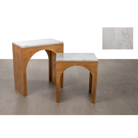 Set 2 Mesas Dm Tapa Marmol 86000
