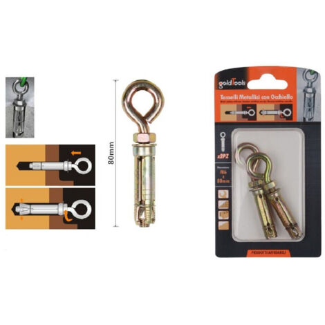 Set 2 Métaux De Métaux Avec Occhiello Bulloni M6x80mm