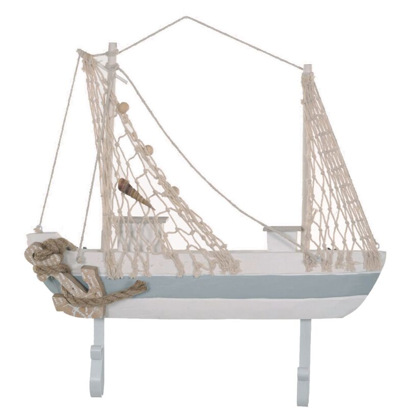 Set 2 Modellini Barca con Ganci da App 33H cm
