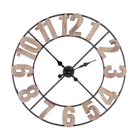 Set 2 Orologi da Parete Acciaio Nero Industriale 80 cm - VERDONIA