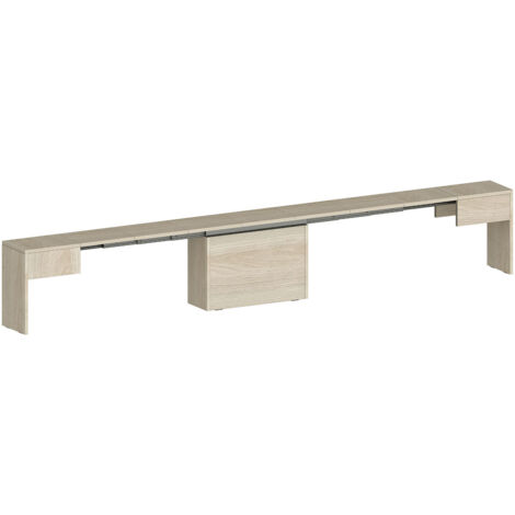Set 2 Panche Allungabili 66/290x25x45 cm Pratika Singola A e B Olmo Perlato