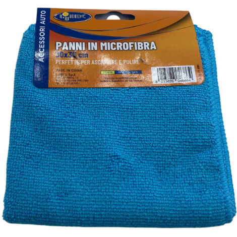 Set 2 panni in microfibra  30x30 cm lubex 1382 per lavare e asciugare