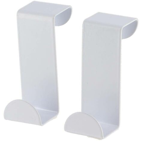 Set 2 petites pateres acier inoxydable a suspendre - blanc - Tendance