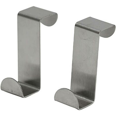 Set 2 petites pateres acier inoxydable a suspendre - chrome - Tendance