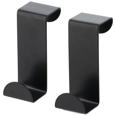 Set 2 petites pateres acier inoxydable a suspendre - noir - Tendance