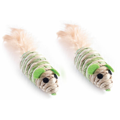 Set 2 Pezzi Gioco Pet Gatti Modello Funny Topo Resistente Per Animali Domestici