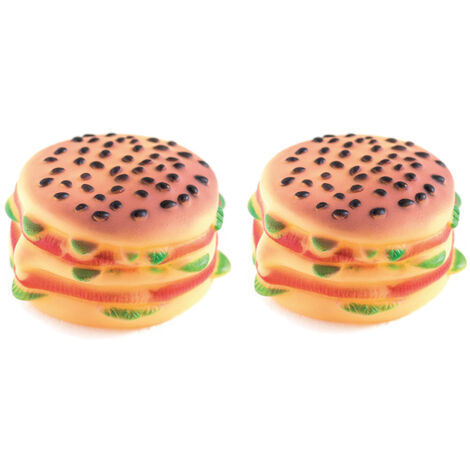 Set 2 Pezzi Gioco Pet Modello Food Hamburger Resistente Per Animali Domestici