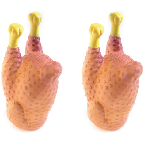 Set 2 Pezzi Gioco Pet Modello Food Pollo Resistente Per Animali Domestici