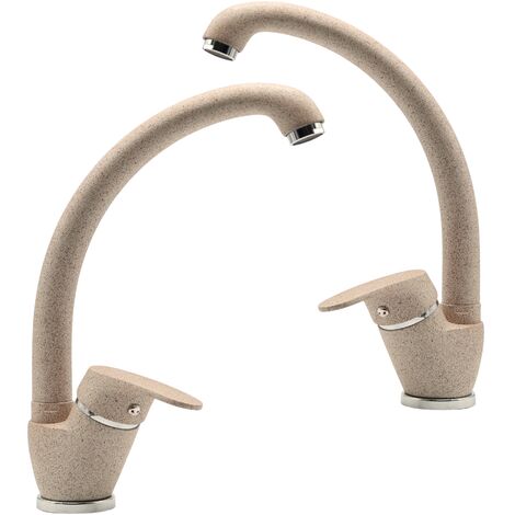 Set 2 pezzi miscelatore ottone avena2 lavello cucina oslo erogazione orientabile