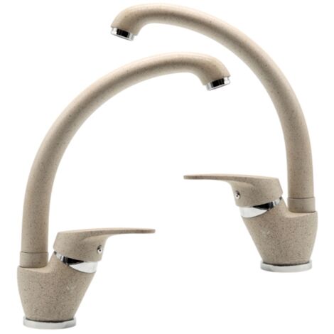 Set 2 pezzi miscelatore ottone avena3 lavello cucina oslo erogazione orientabile