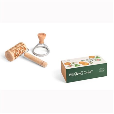 Set 2 pezzi per biscotti natalizi verdi