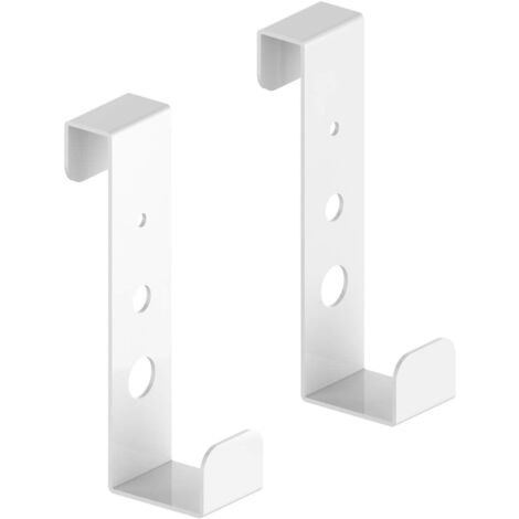 Set 2 Pezzi Portasciugamano per Box Doccia – Gancio Appendi Asciugamano in Alluminio - Bianco