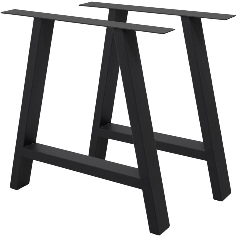 Ecd Germany - Set 2 Pieds de Table - 70 x 72 cm - A-Form - Noir - en Acier Revêtu de Poudre - Pied de Meuble Banc - Support Profil a Form - Design Ecd Germany - Set 2 Pieds de Table - 70 x 72 cm - A-Form - Noir - en Acier Revêtu de Poudre - Pied de Meuble Banc - Support Profil a Form - Design