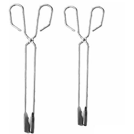 Set 2 pinze a servire da cucina utensili barbecue griglia frittura dolci dessert multifunzione in acciaio