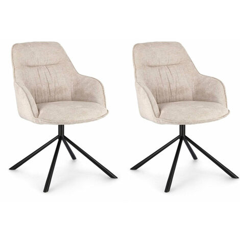 Set 2 Poltrone 56x65x86h cm Grant Avorio