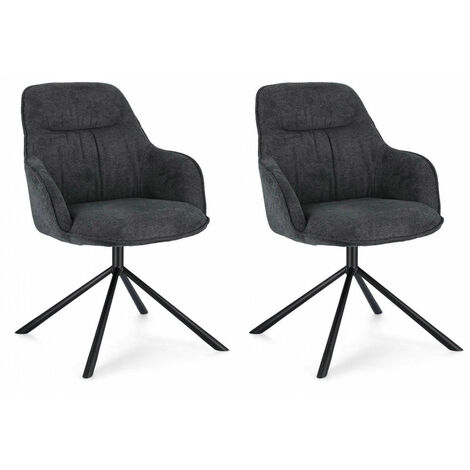 Set 2 Poltrone 56x65x86h cm Grant Dark