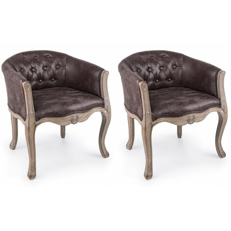 Set 2 Poltrone 60x60x70h cm Diva Dark