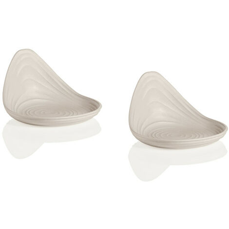 Set 2 porta snack tierra arcilla bianco latte