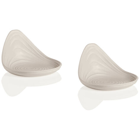 Set 2 porta snack tierra arcilla bianco latte