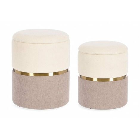 Set 2 Pouf Contenitore Radinka in Tessuto