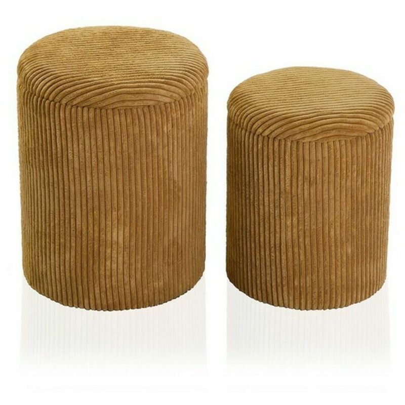 

Puff Poliéster Madera MDF (2 Piezas) (35 x 44 x 35 cm) Gris - Bigbuy Home