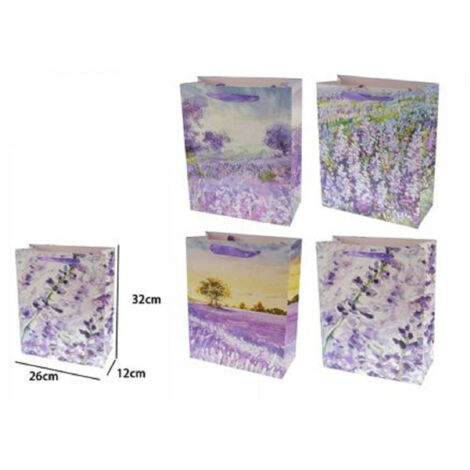 Set 2 Pz Buste Borsa Da Regalanda 32x26x12cm Sacchetto 69966