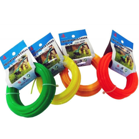 Set 2 Pz. Câble De Tondeuse électrique Ou à Moteur ⦰ 2,7 Mm X 15 M Coupe-herbe