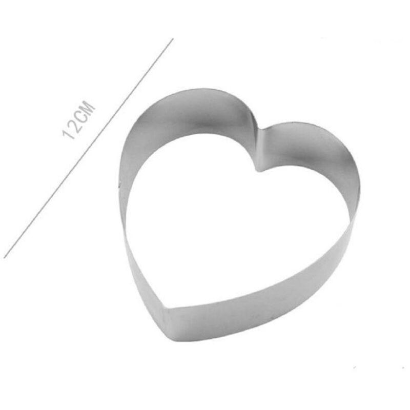 Trade Shop Traesio - Trade Shop - set 2 stück herzformen für torten kekse kuchen design formen 12CM 98935 -