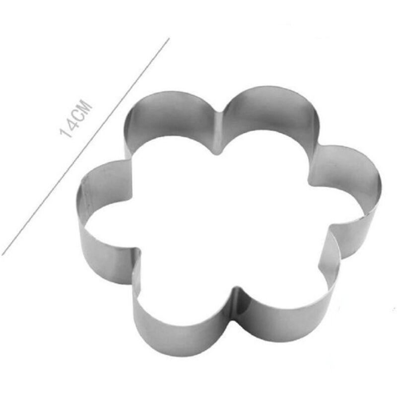 Trade Shop - set 2 stück kuchenformen blume kekse kuchen dekoration formen 14 cm 98931 -