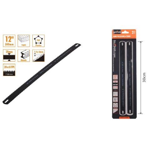 Set 2 Pz Lame For Seged Recherche 30cm Ricamb Lama 12" Legna Pvc 90185