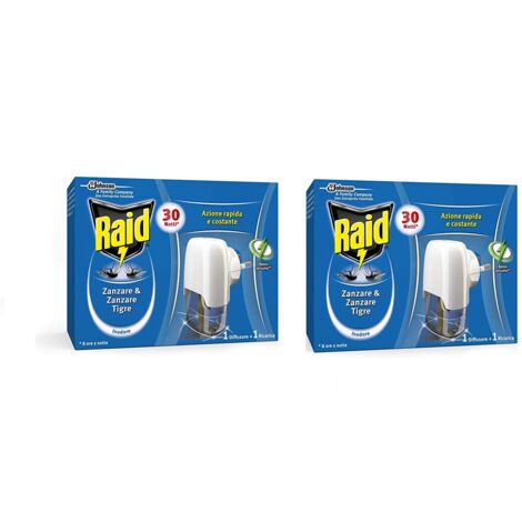 SET 2 RAID DIFFUSORE PIÙ RICARICA LIQUIDO 30 NOTTI