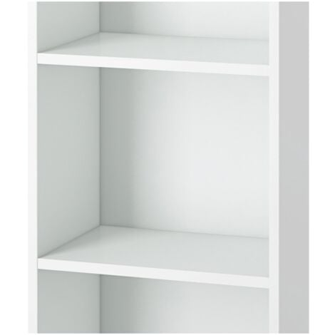 HELLIN set 2 ripiani libreria stretta bianca