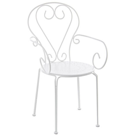 Set 2 Sedia in Acciaio E-coating e finitura opaca Bianco