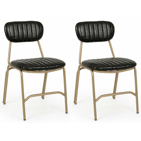 Set 2 Sedie 44x55x80h cm Addy Nero