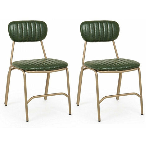 Set 2 Sedie 44x55x80h cm Addy Verde Scuro