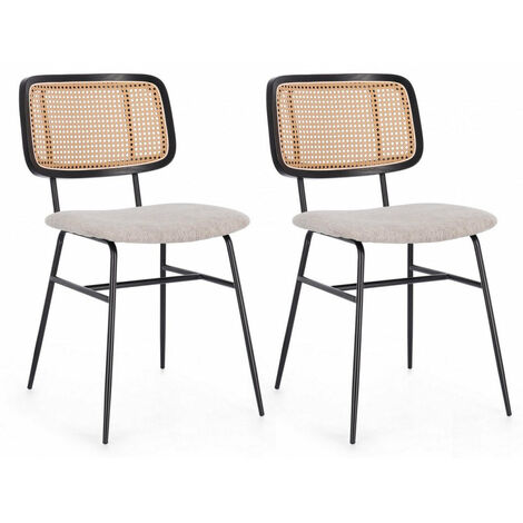Set 2 Sedie 45x59x80,5 cm Sienna in Tessuto
