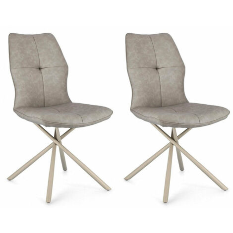 Set 2 Sedie 50x66x94h cm Kepler Pu Tortora