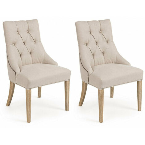 Set 2 Sedie 51x61x90h cm Cally Naturale