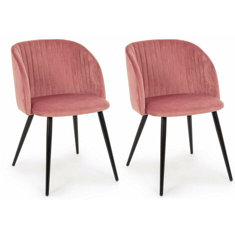 Set 2 Sedie 53x57x81,5h cm Queen Velvet Blush