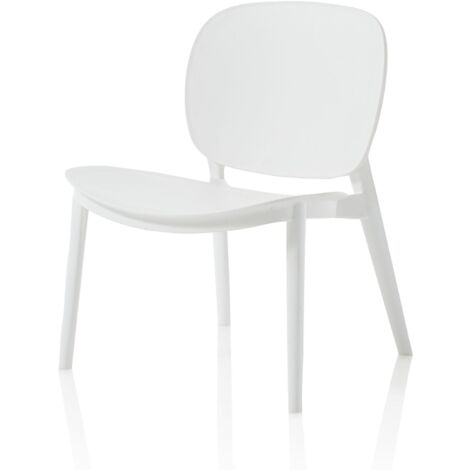 "Set 2 sedie da esterno SEAT bianca in polipropilene"