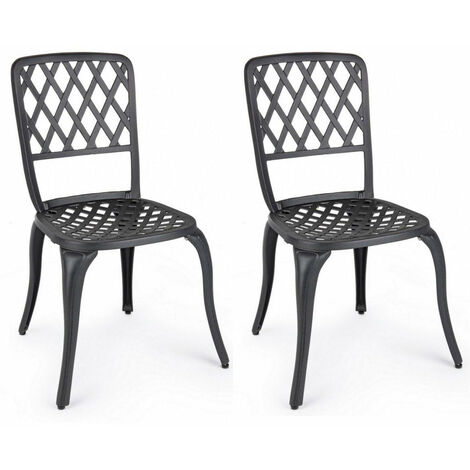 Set 2 Sedie da Giardino 44x46x89h cm Faenza Antracite
