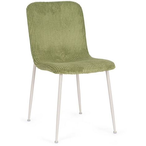 Set 2 Sedie da Pranzo in Fibra Sintetica, Costina Verde