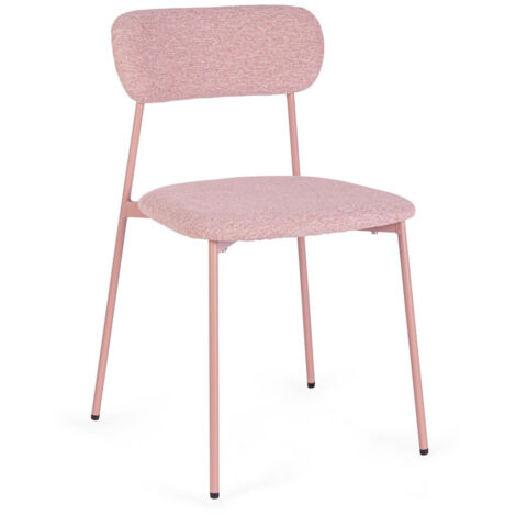 Set 2 Sedie da Pranzo in Fibra Sintetica, Rosa