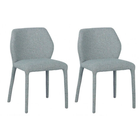 Set 2 Sedie da Soggiorno 50x55x77,5 cm in Poliestere Libby Felce