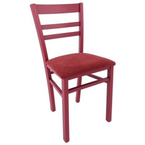 Set 2 sedie in legno Cromica colore rosso cremisi