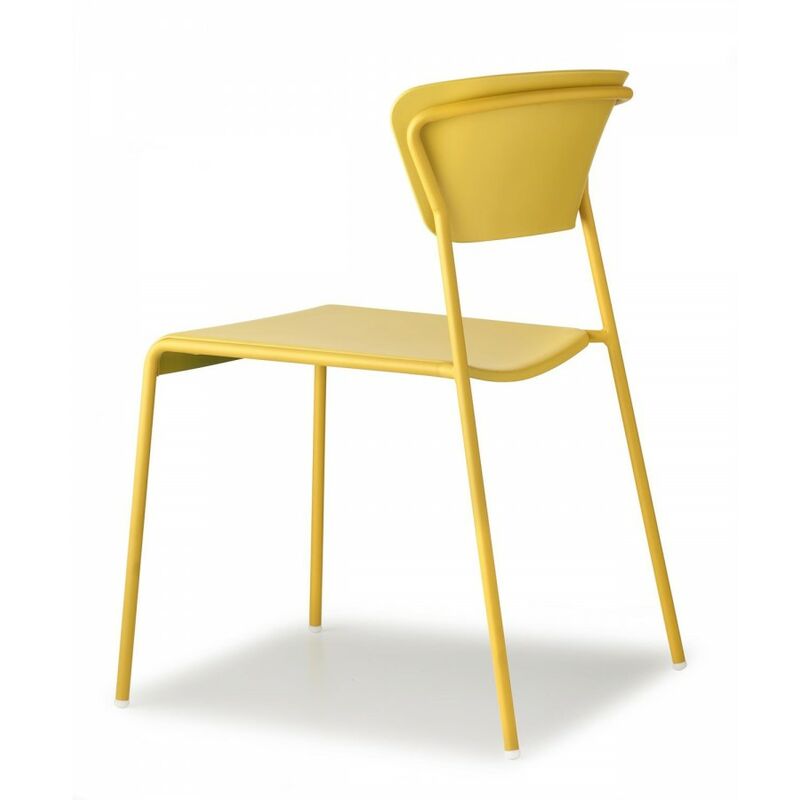 Image of Set 2 sedie lisa tecnopolimero 4 gambe - scab Colore: Senape - Senape